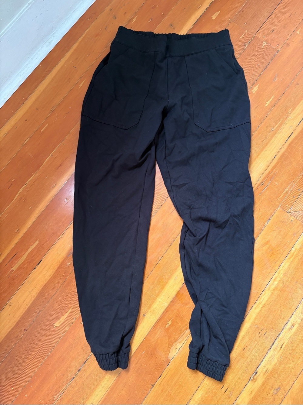 SPANX Black Elastic Cuff Track Joggers